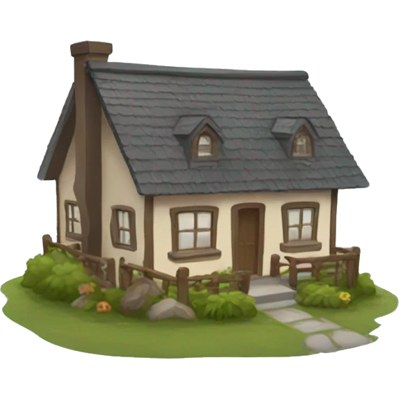 Cute cottage core house emoji