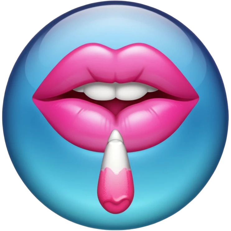 vaso con beso rosado emoji