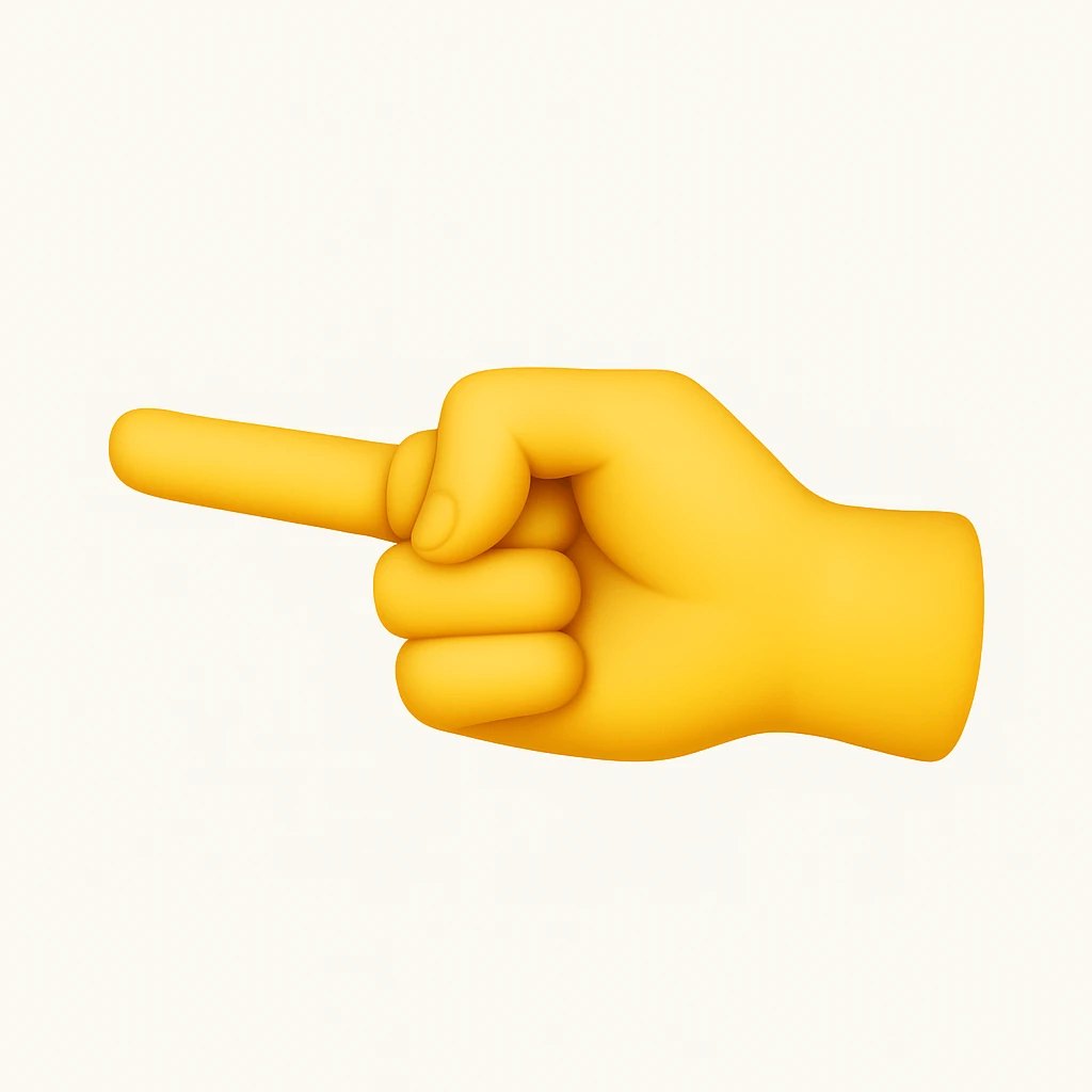 Create a right-facing hand emoji with the pinky finger extended forward and other fingers curled into a fist. The style should mimic a standard system emoji with minimal details and a plain background. Copy the pose from the provided reference image. emoji