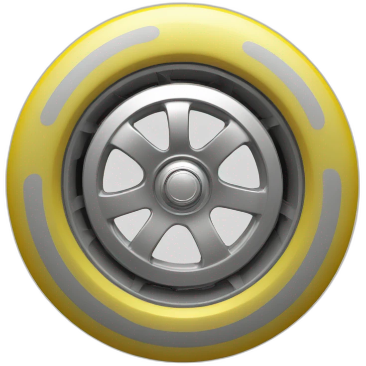 Wheel auto yellow emoji