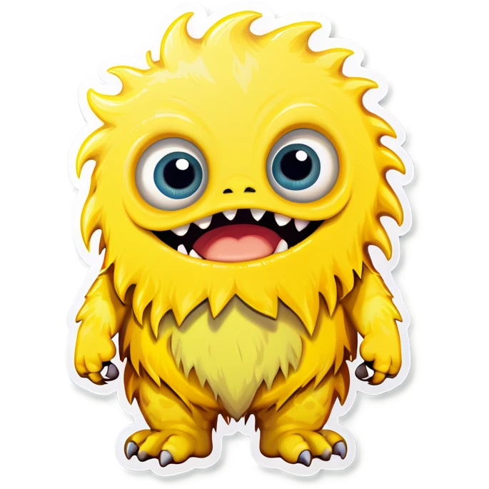kind funny yellow baby monster emoji