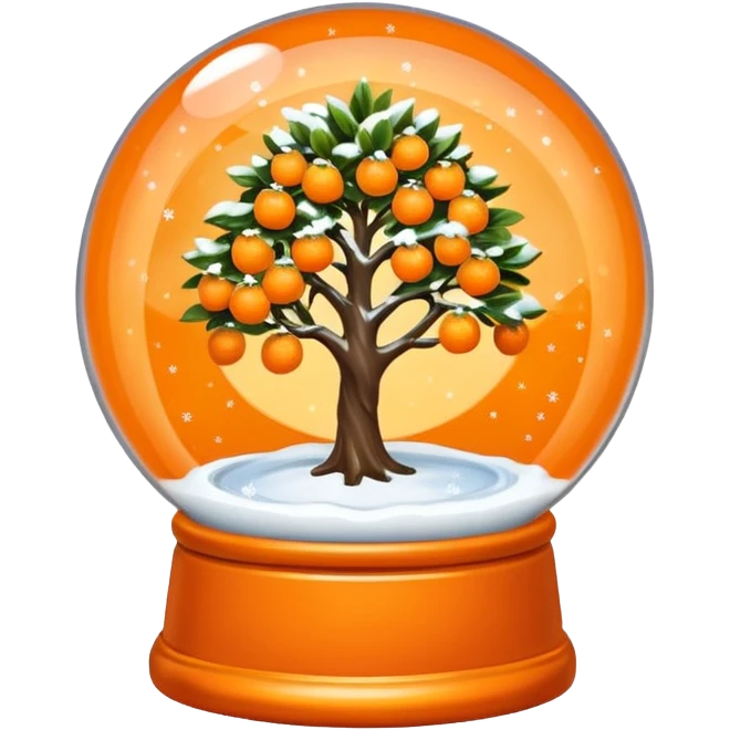 Orange Snow Gloebe emoji