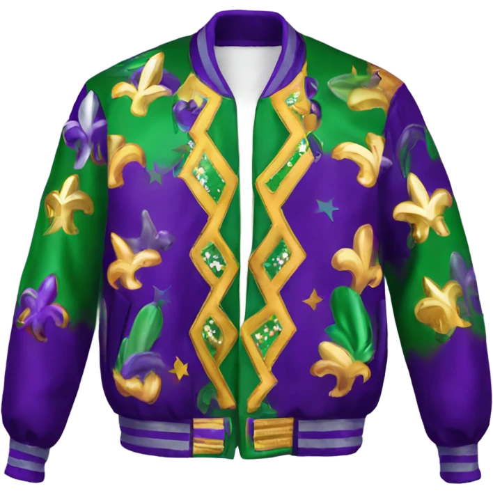 Mardi Gras letterman jacket  emoji