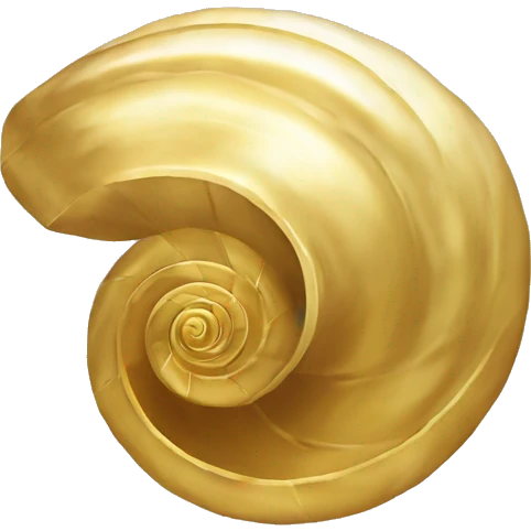 one spiral gold Shell emoji