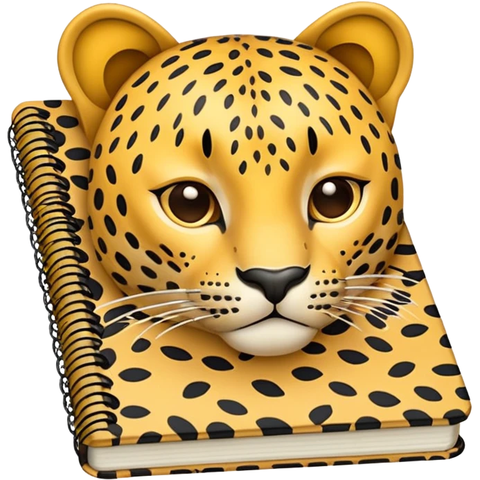 leopard patterned notebook emoji