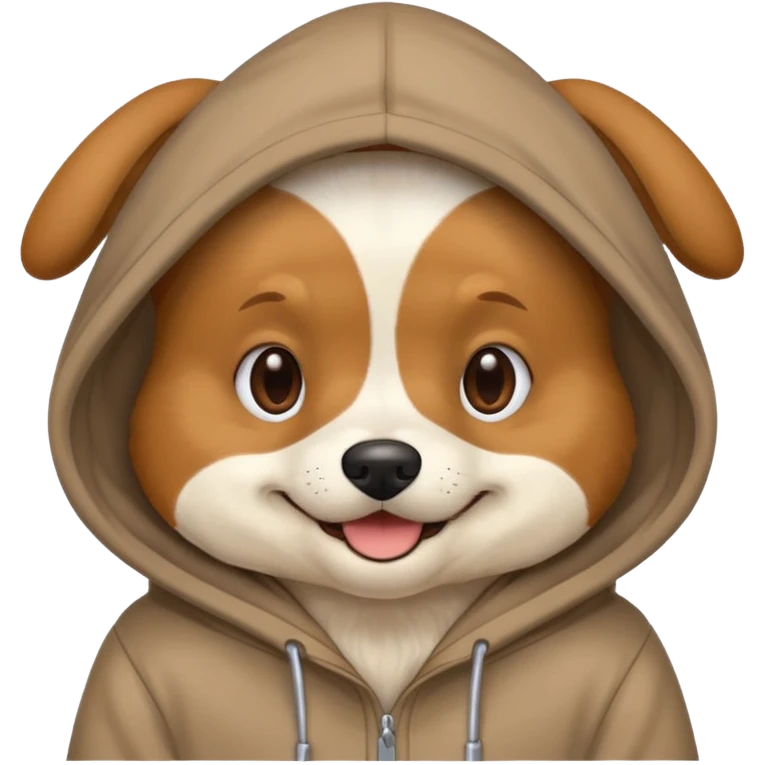 Dog wearing a hoodie emoji