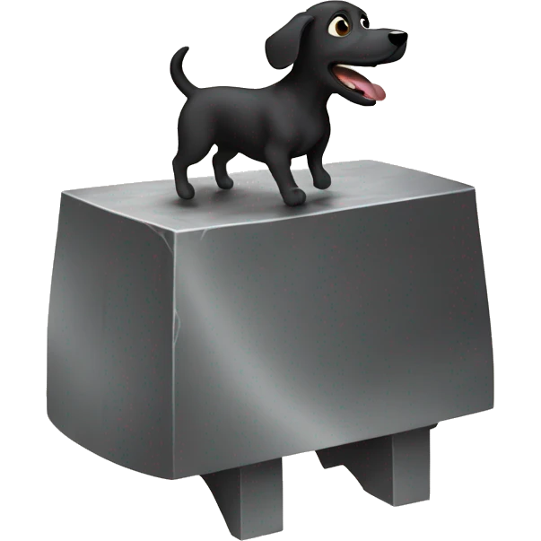 Anvil with dog jumping  emoji