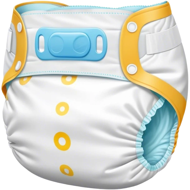 Disposavle diaper with tape fasteners emoji