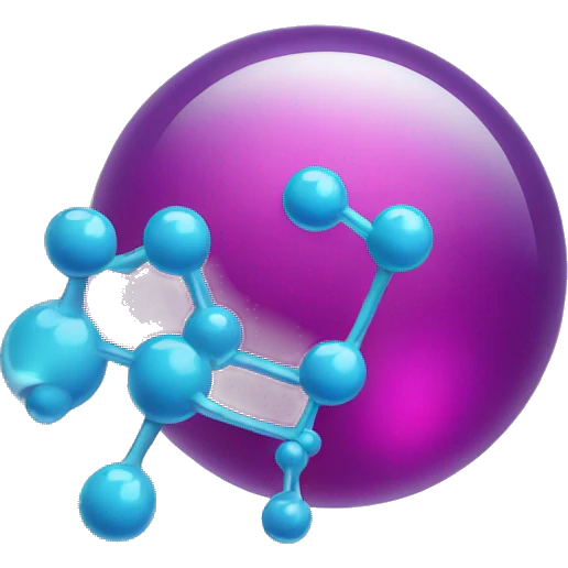 molecule in front of a big droplet emoji
