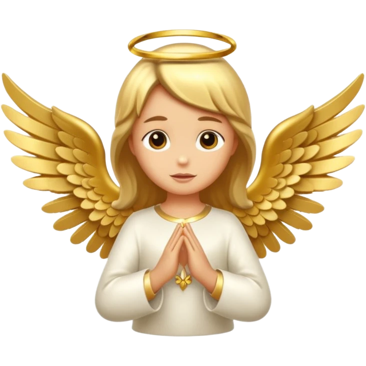 Christmas angle gold emoji