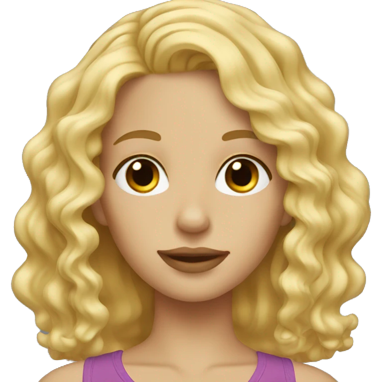 Wavy blonde hair emoji