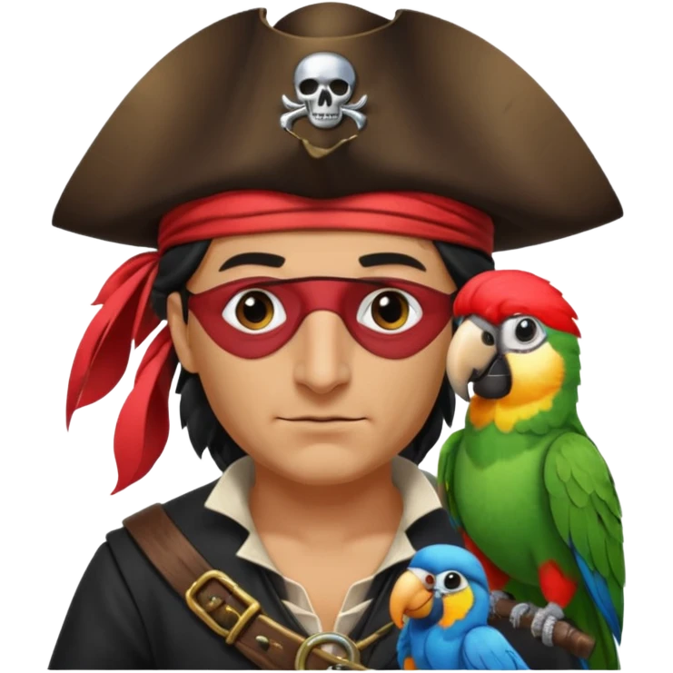 pirate and parrot emoji