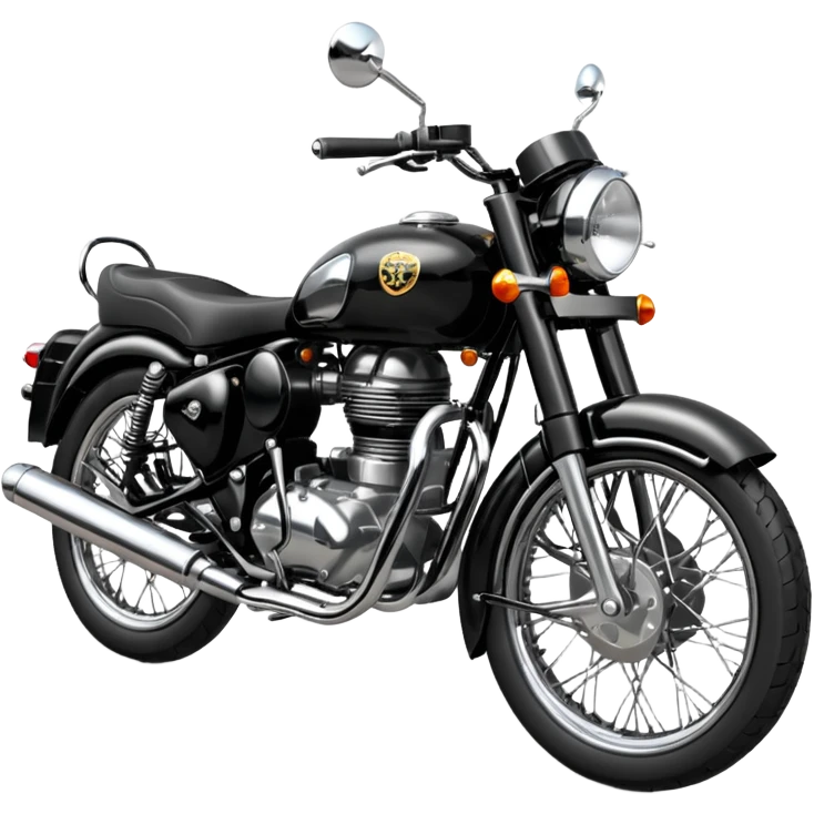 Royal Enfield in black colour  emoji