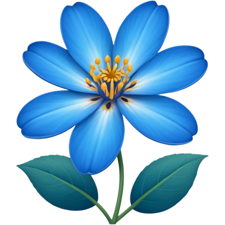Flor azul marchitándose  emoji