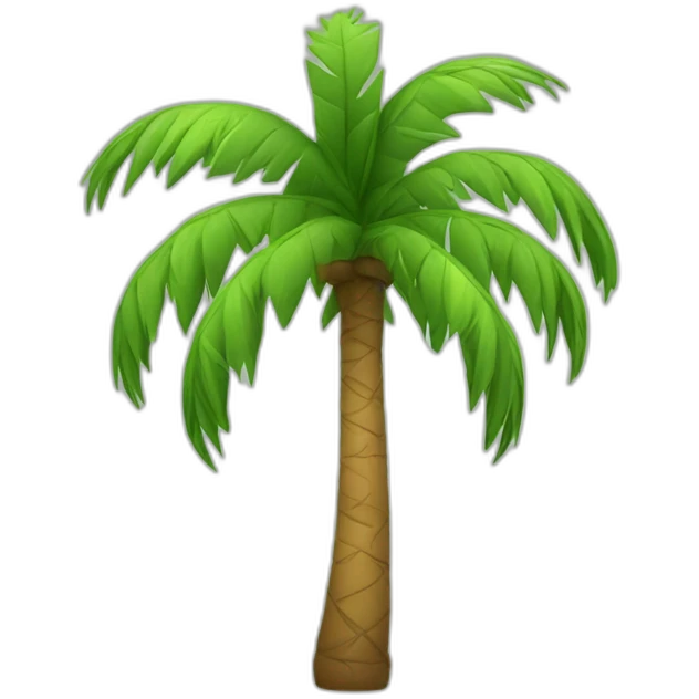 Cartoony Palm Tree emoji