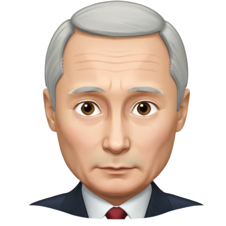 Vladimir putin with gray hair  emoji