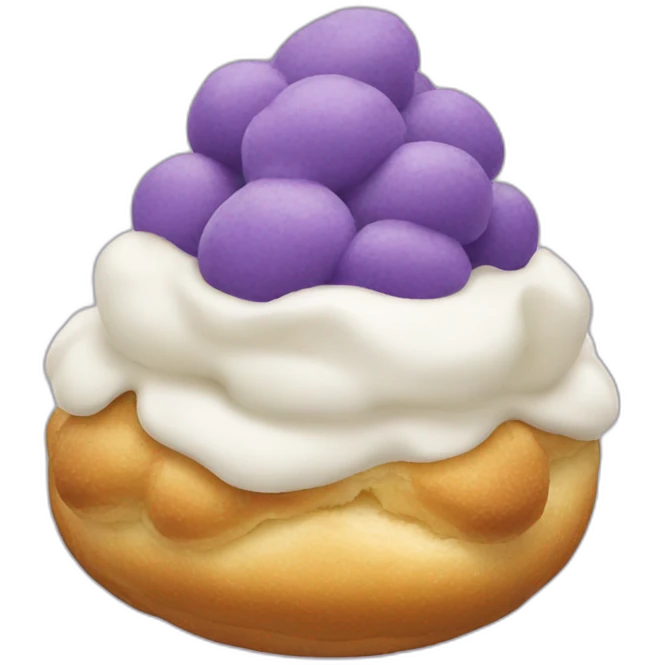 Ube cream puff emoji