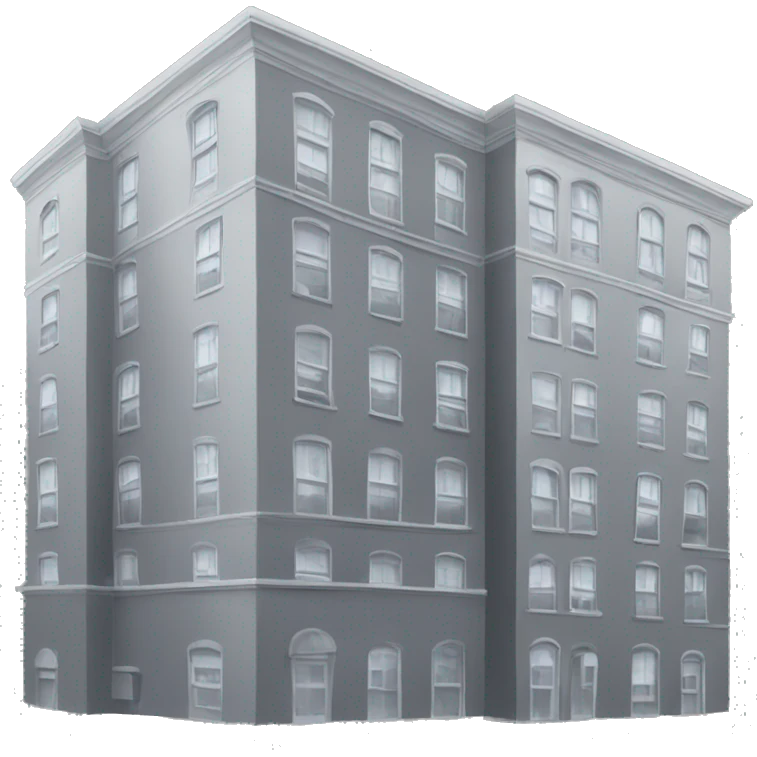 four-story buildings gray color emoji