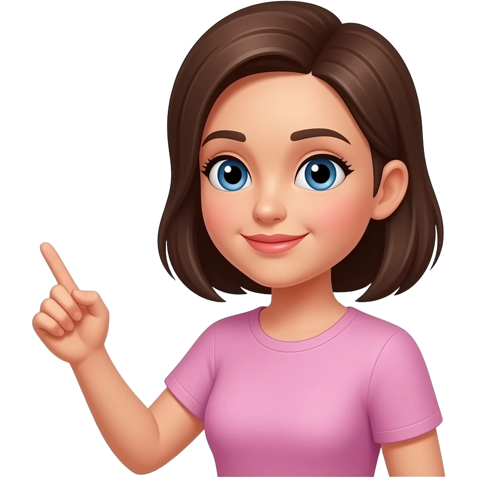 Arithmetic task with woman with numbers emoji