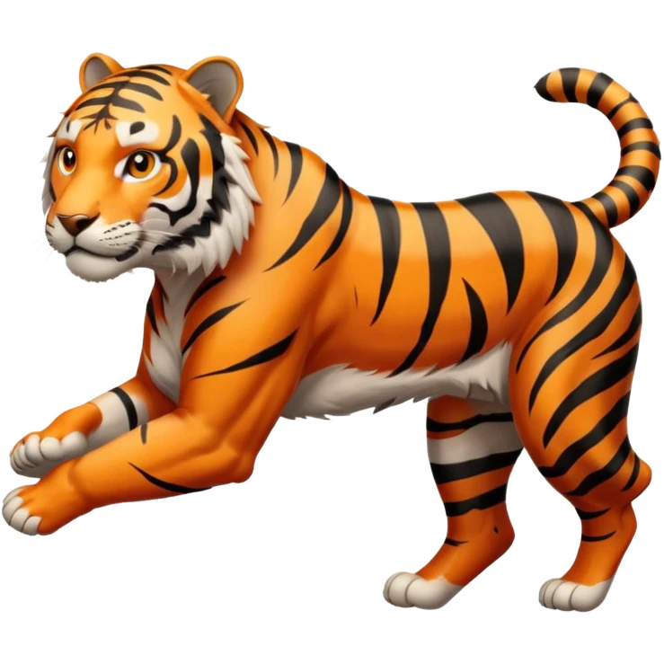 High resolution of a runnig tigar emoji