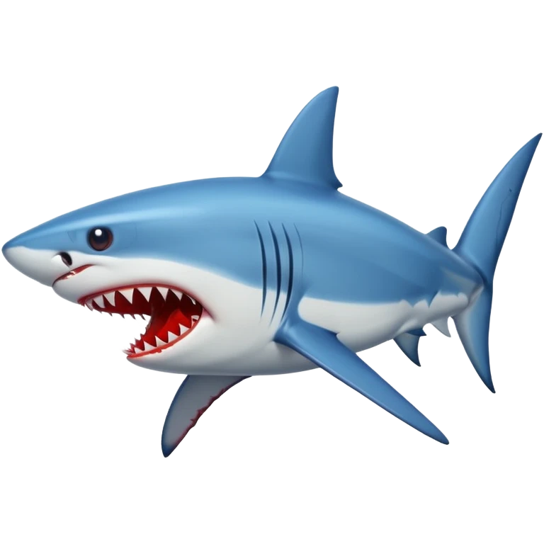 blue Shark attack efferct with blood emoji