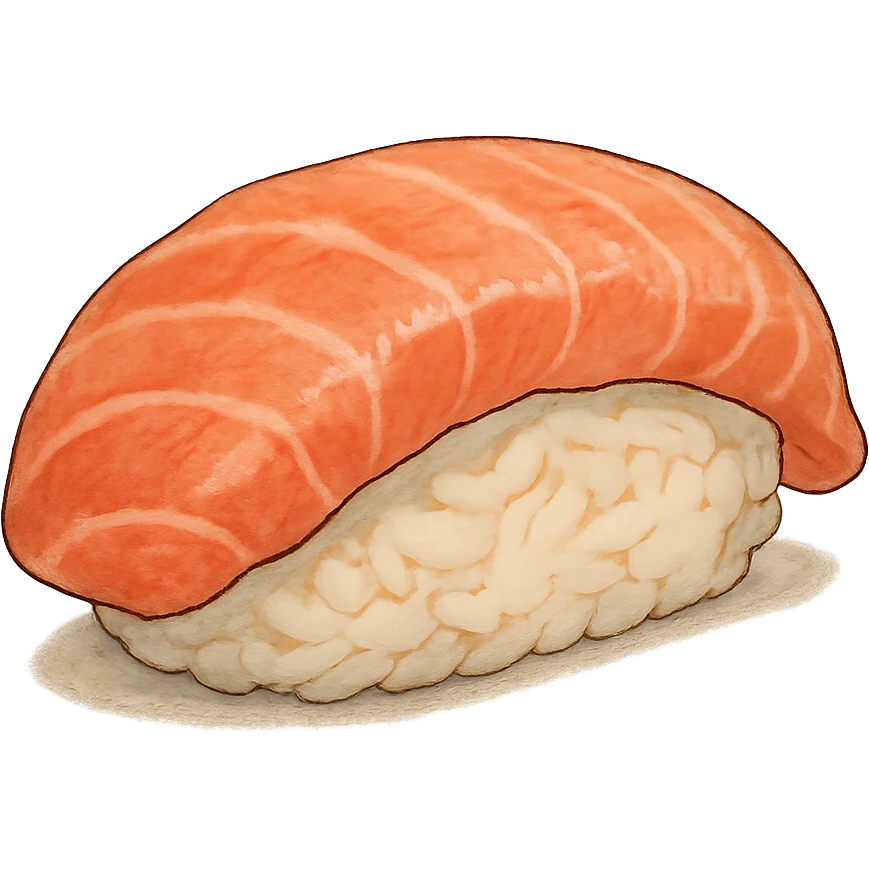 nigiri sushi in ghibli style emoji