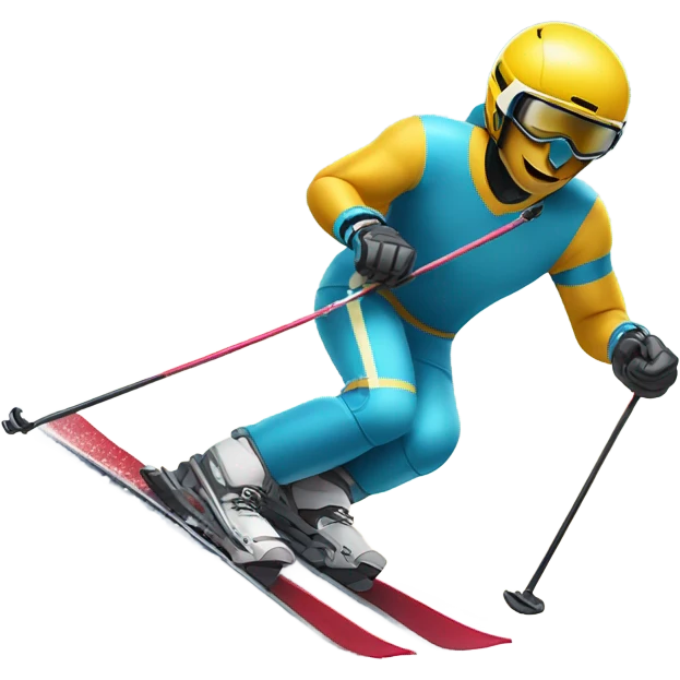 Football player downhill skiing emoji