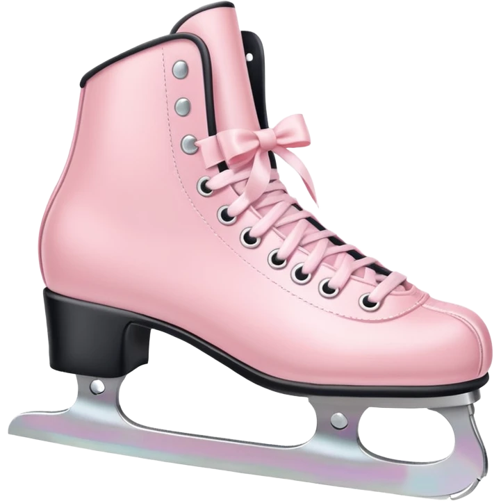pastel pink ice skates with bow emoji