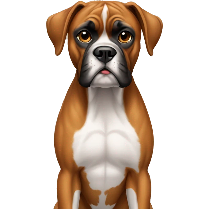  boxer dog full body emoji