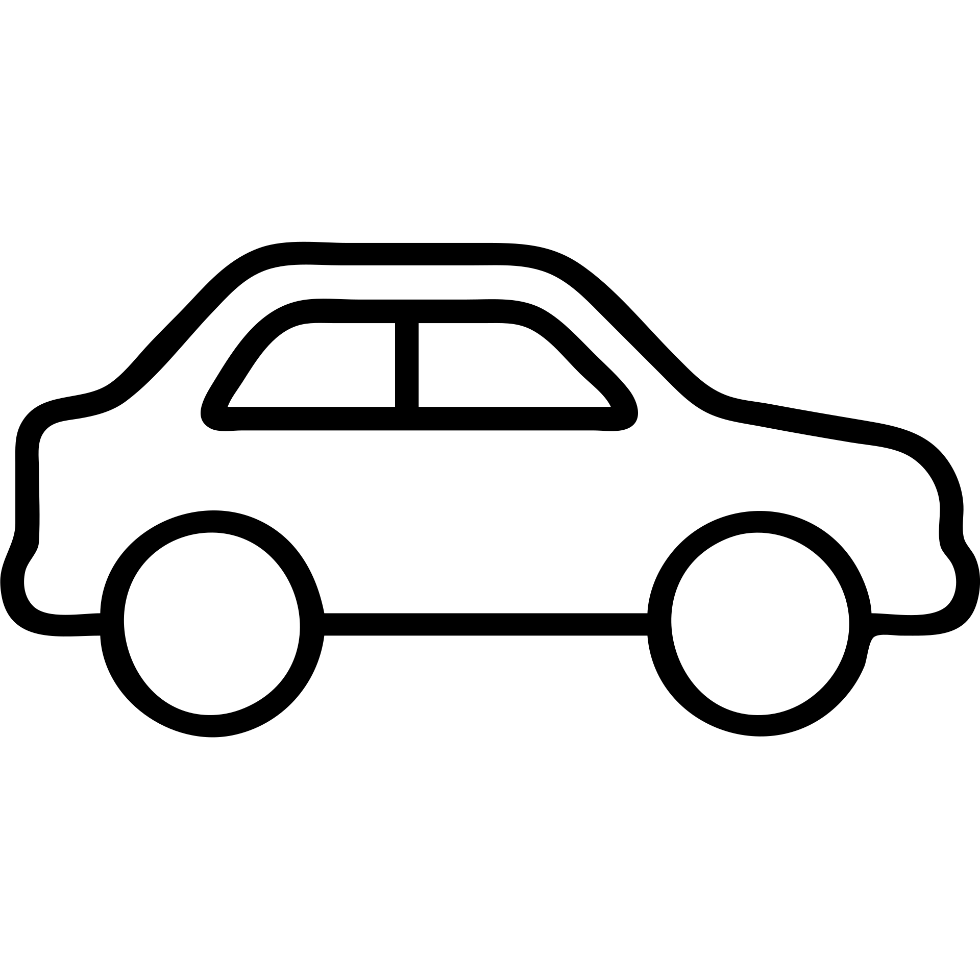 car with simple lines in outline icon style emoji