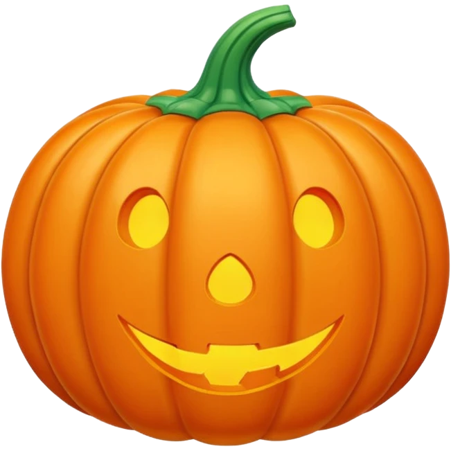   jeff koons style inflatable pumpkin emoji
