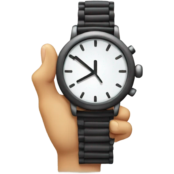finger pointing at watch  emoji