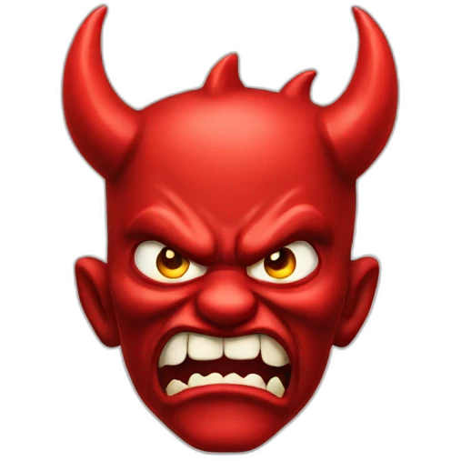 angry devil red emoji