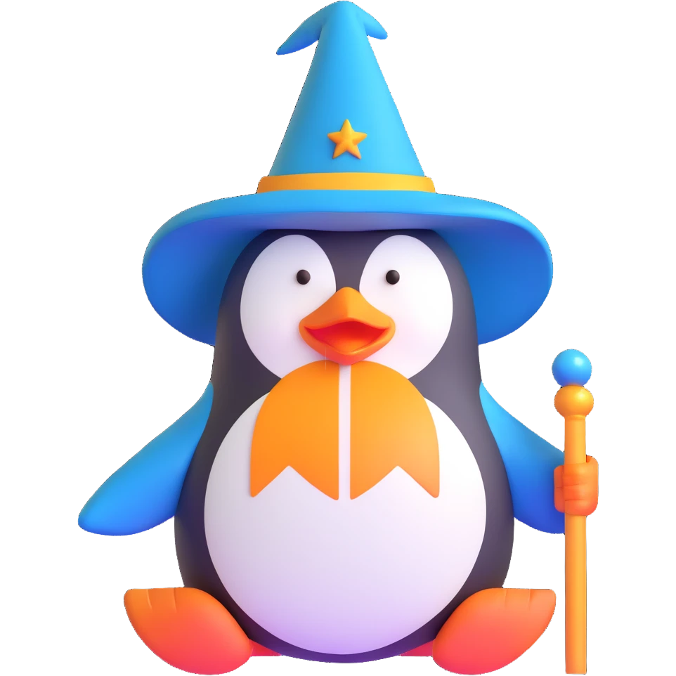 penguin wizard emoji