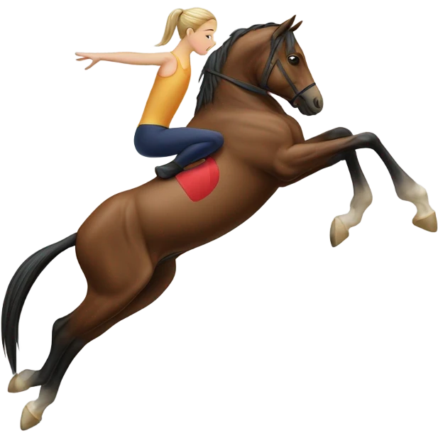 A horse doing Gymnastik  emoji