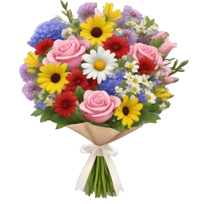 ￼ Bouquet of mixed flowers ￼ emoji