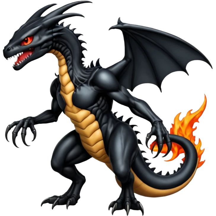  Venom-Charizard-Xenomorph-hybrid-fantasy-creature (full body) emoji