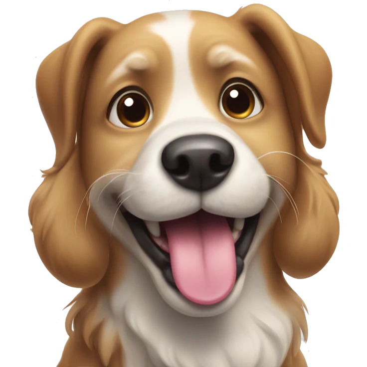 happy dog with tongue out emoji