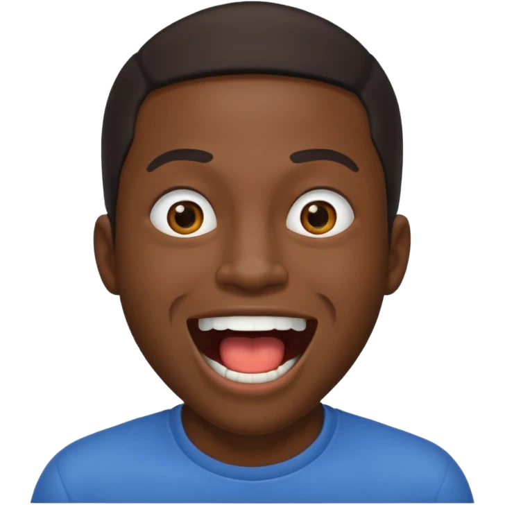 black man with mouth open emoji