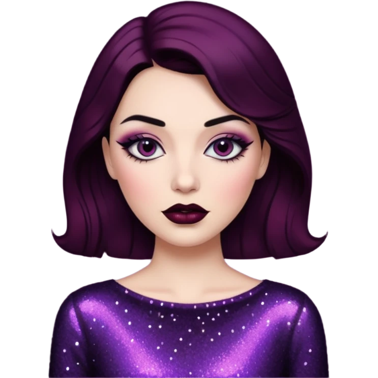 Glitter noir darling emoji