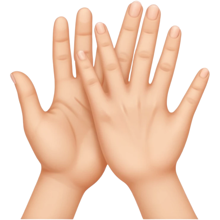 two palms softly touching emoji