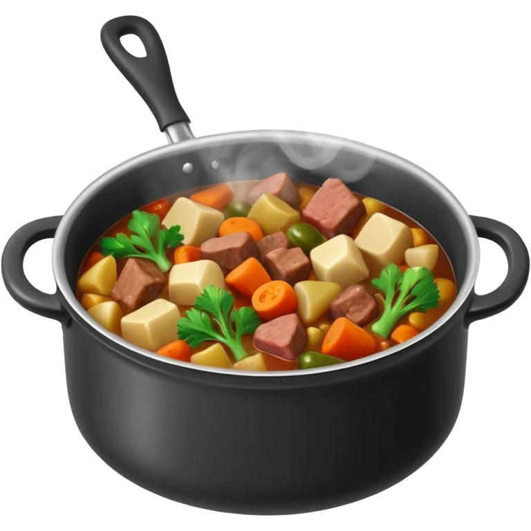a saucepan with boiling stew emoji