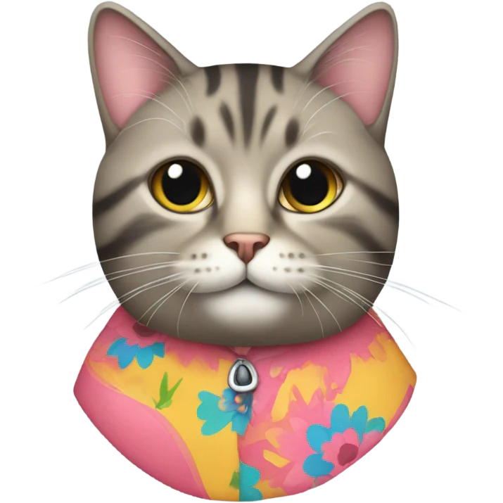 Cat with dress emoji