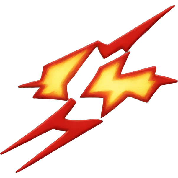 Red lightning emoji