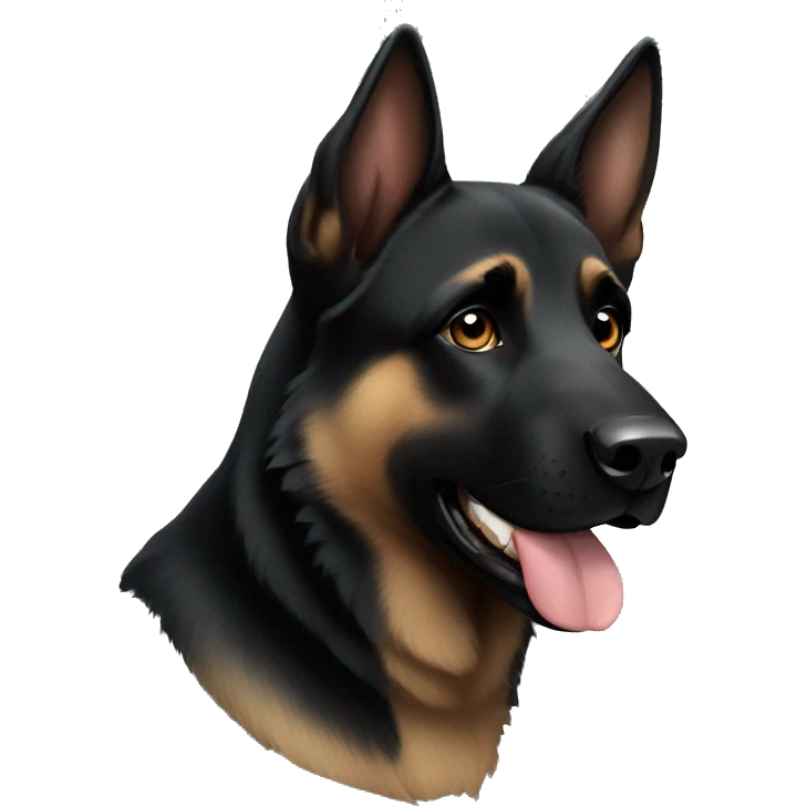 Black German Shepherd  emoji