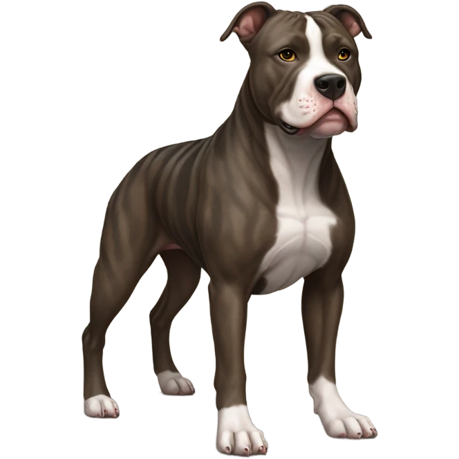 American pitbull terrier dark brindle emoji
