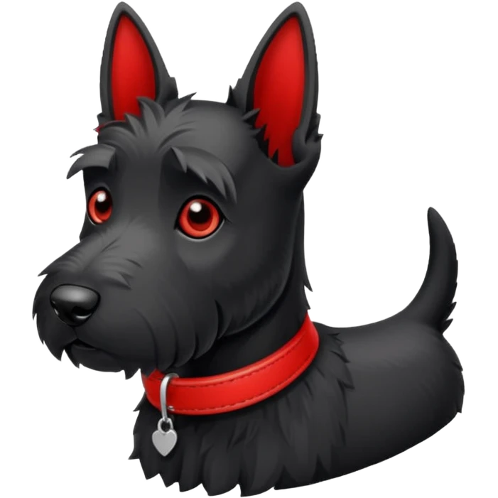 Scottish terrier red collar emoji