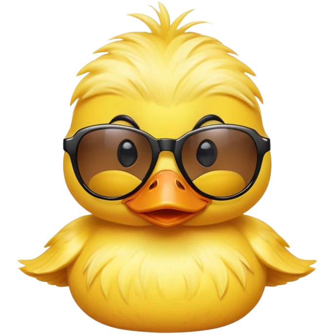 Cute duck with sunglasses emoji