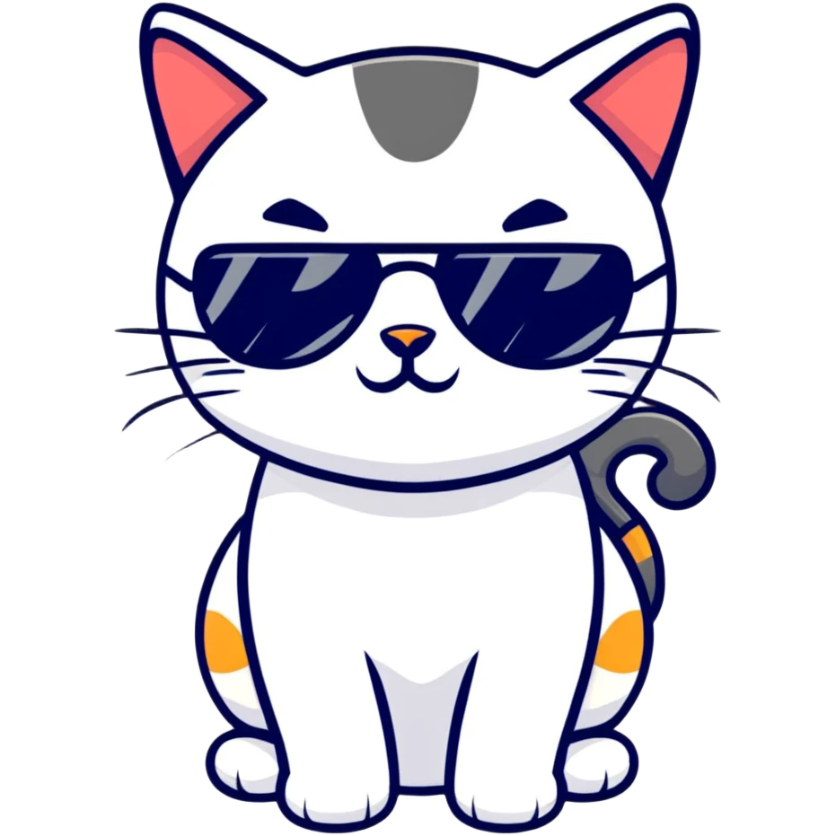 cat wearing sunglasses emoji