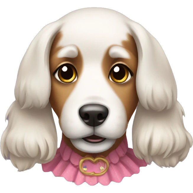 A dog wearing a dress emoji